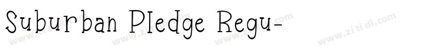Suburban Pledge Regu字体转换